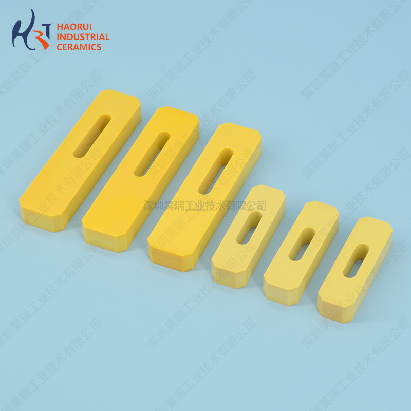 Yellow Zirconia Ceramic Slotted Blocks | Mg-PSZ Insert Blocks with Slots
