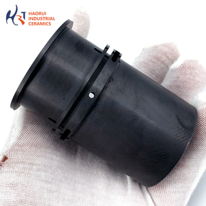 Silicon Nitride Ceramic Grooved Ring Tube Large Si3N4 Slotted Cylinder Custom Industrial Component
