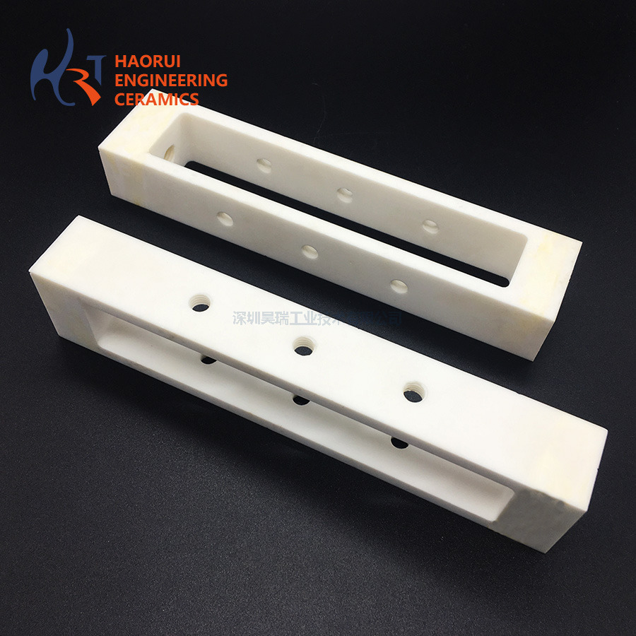 Custom High Precision Alumina Ceramic Threaded Parts CNC Machined Al2O3 Industrial Ceramic Components