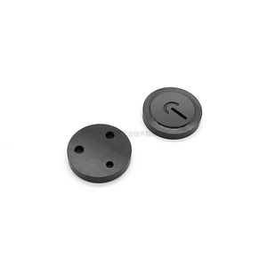 Black Zirconia Ceramic Disc | ZrO2 Rotor Plate with Grooves & Holes