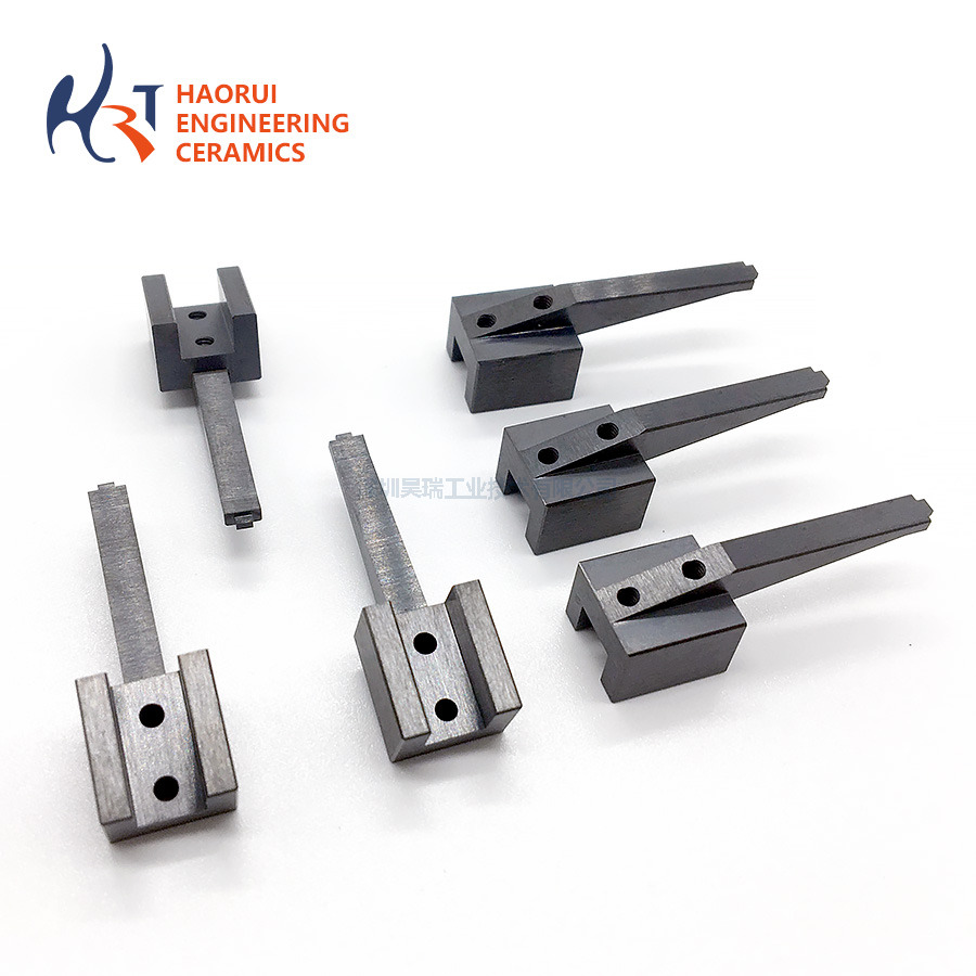 Black Zirconia Ceramic Gripper Jaw | ZrO2 Clamp Lever for Chip Testing