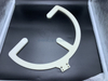 Alumina Ceramic C-Shaped Clamp Ring | Custom Open Ring Segment with Mounting Tabs