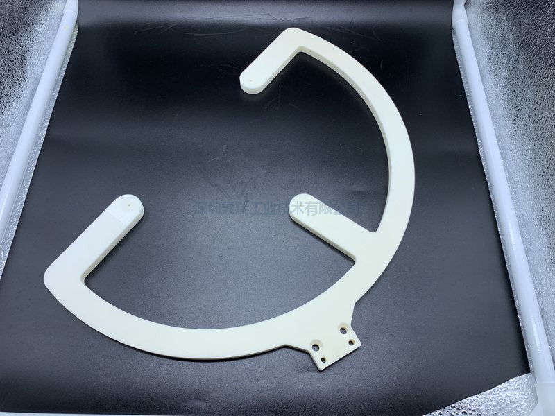 Alumina Ceramic C-Shaped Clamp Ring | Custom Open Ring Segment with Mounting Tabs