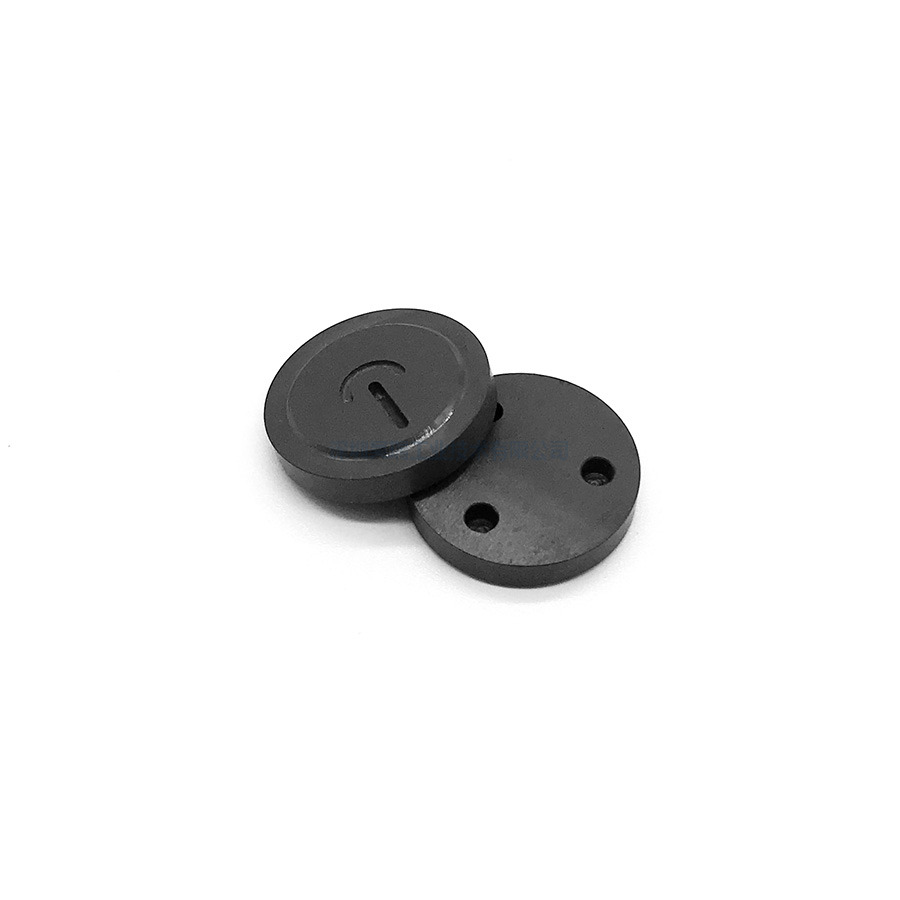 Black Zirconia Ceramic Disc | ZrO2 Rotor Plate with Grooves & Holes