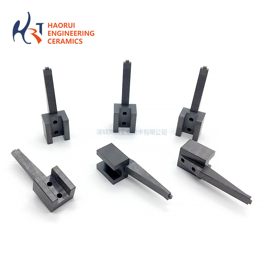 Black Zirconia Ceramic Gripper Jaw | ZrO2 Clamp Lever for Chip Testing