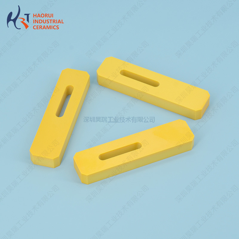 Yellow Zirconia Ceramic Slotted Blocks | Mg-PSZ Insert Blocks with Slots