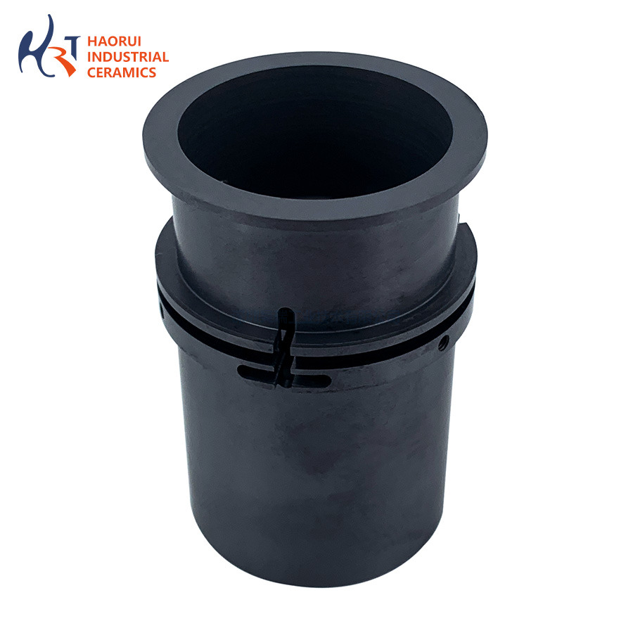 Silicon Nitride Ceramic Grooved Ring Tube Large Si3N4 Slotted Cylinder Custom Industrial Component